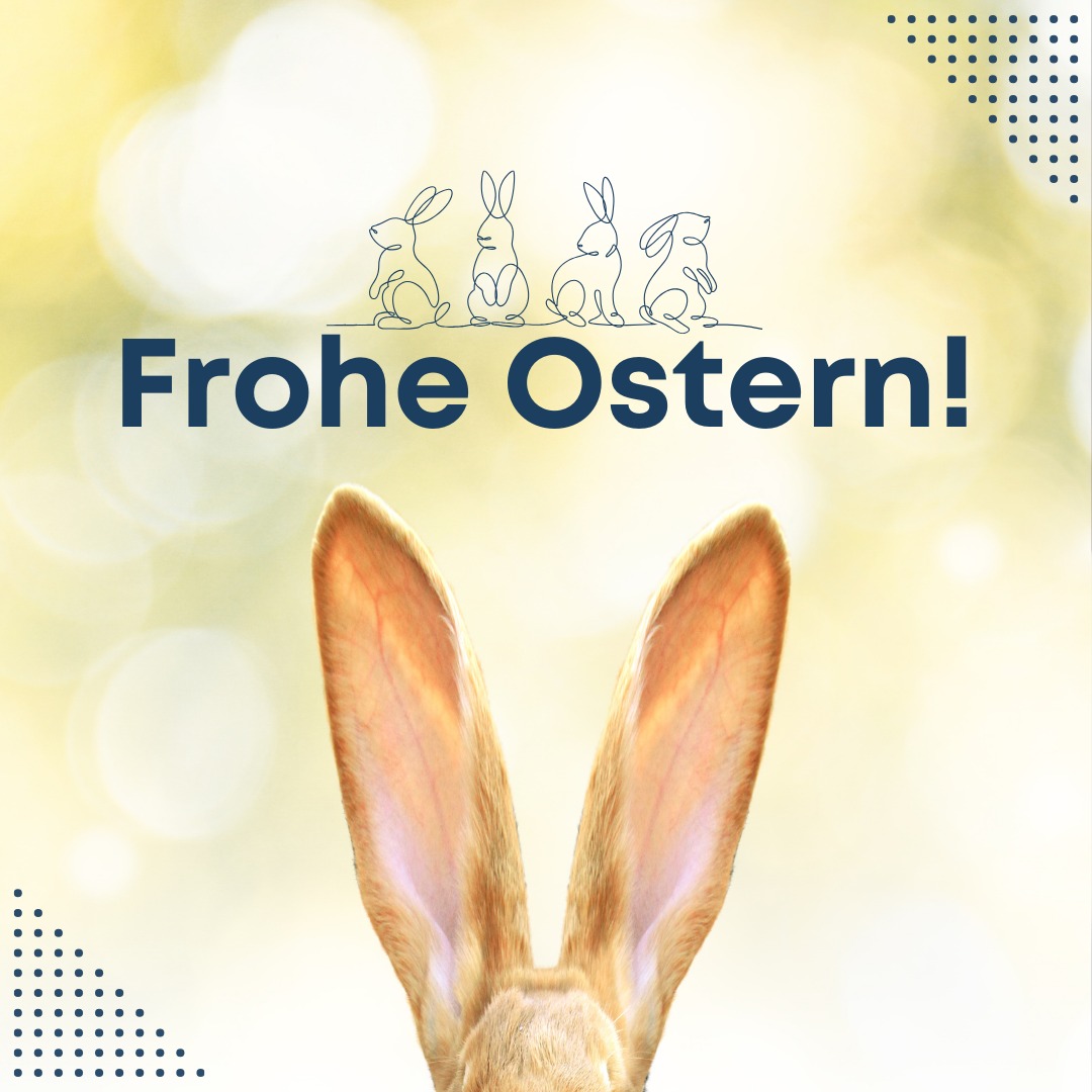 Wir wünschen dir und deinen Liebsten ein fröhliches, frohes und friedliches Osterfest! Möge es voller Glück, Liebe und farbenfroher Momente sein! 🌸🐰