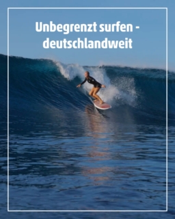 Heute ist der internationale Tag des Surfens 🌊

Während andere auf die nächste Welle warten, surfst Du mit uns deutschlandweit zuverlässig und schnell.

Ob unterwegs am See, im Café, auf Reisen oder zuhause:
Beste Verbindung für alles, was Deinen Sommer ausmacht. ☀️